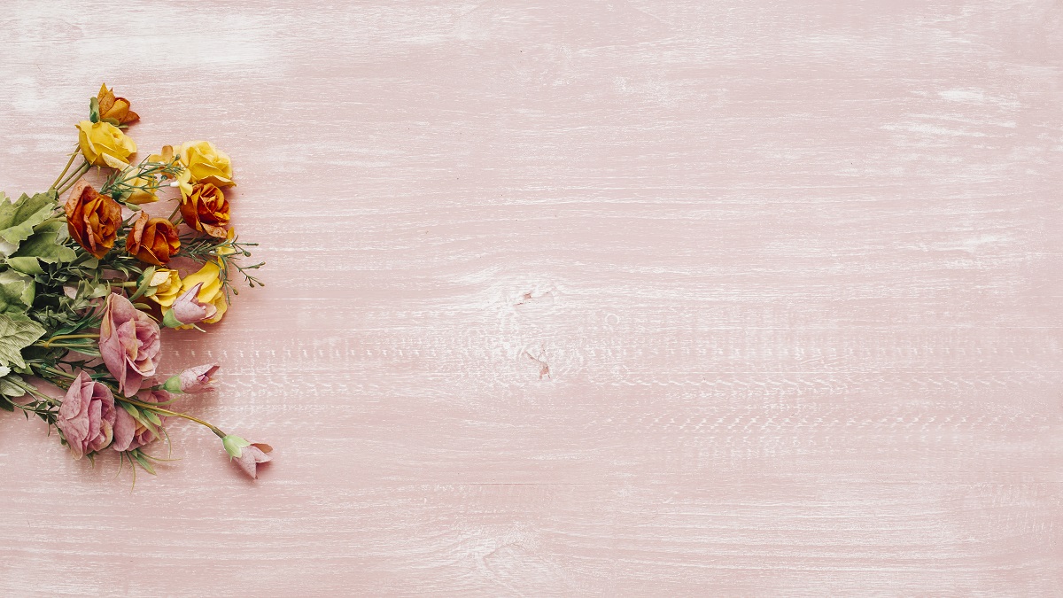 flowers with copy space on the right